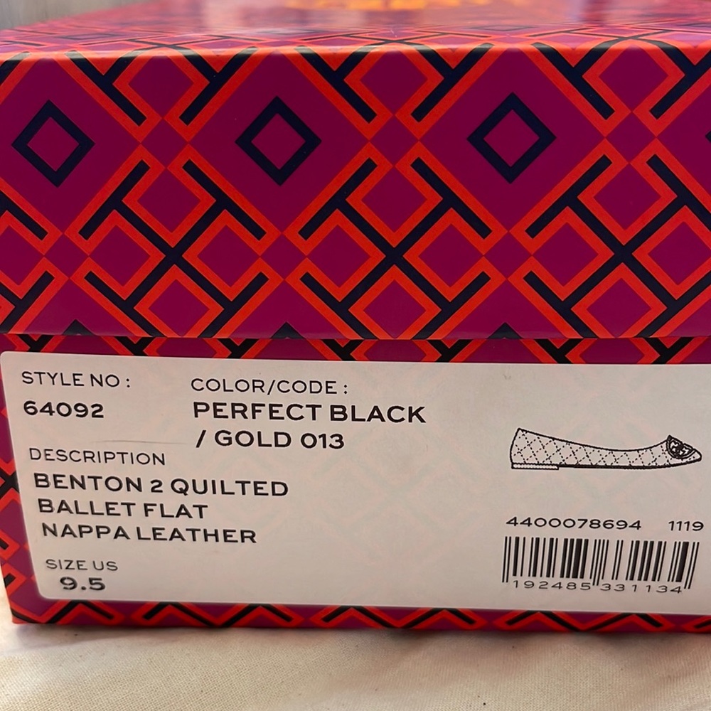 Tory Burch Black Benton2 Quilted flats